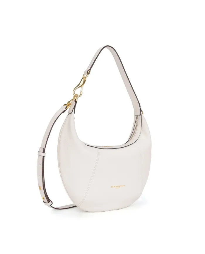 Nannini Borsa grande in pelle Filippa Bianco