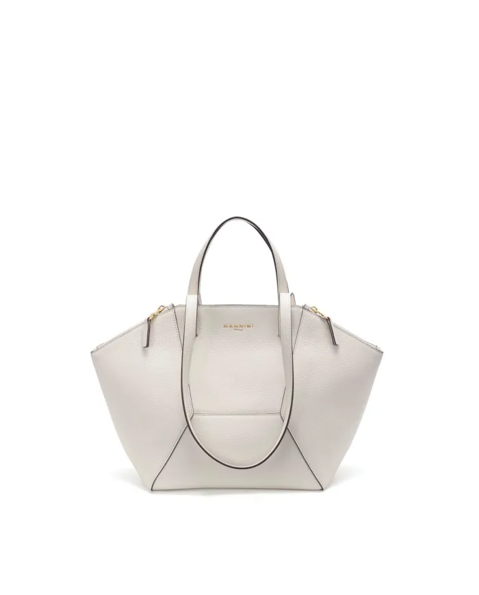 Nannini Borsa grande pelle Mascha Bianco