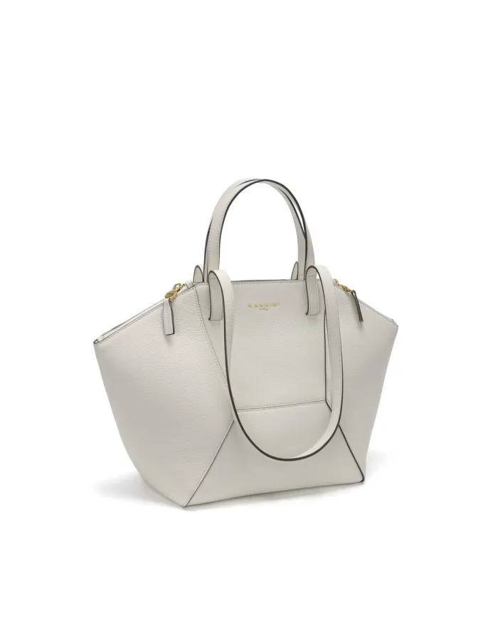 Nannini Borsa grande pelle Mascha Bianco