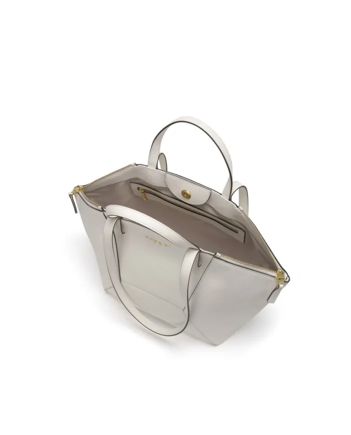 Nannini Borsa grande pelle Mascha Bianco