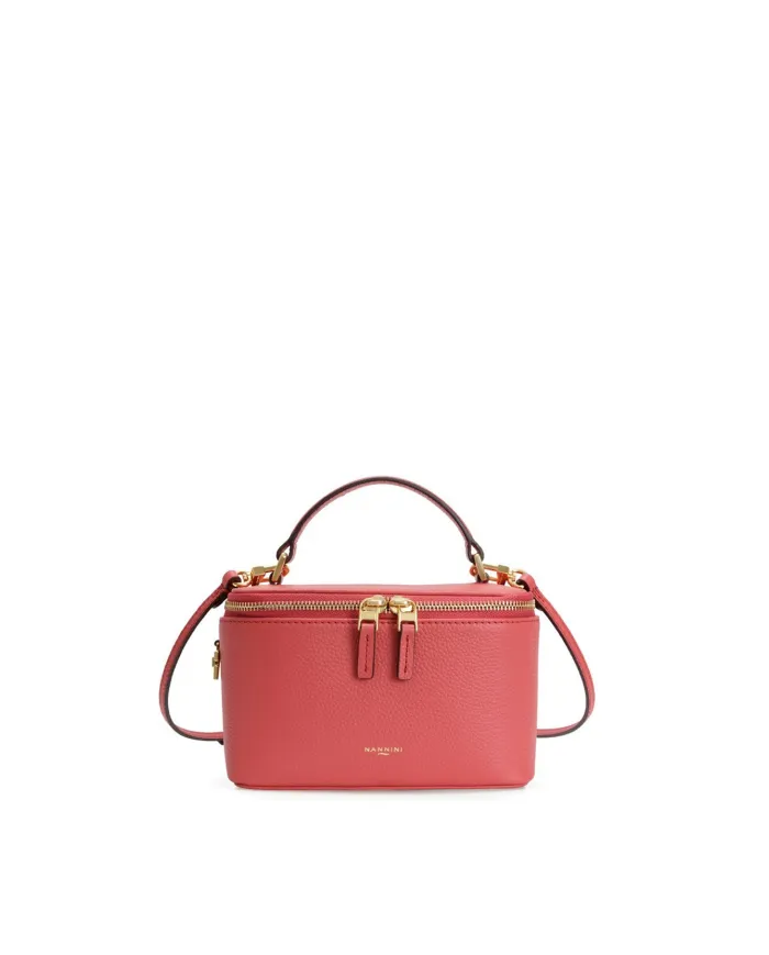 Nannini Borsa piccola in pelle Junia Rosso Geranio
