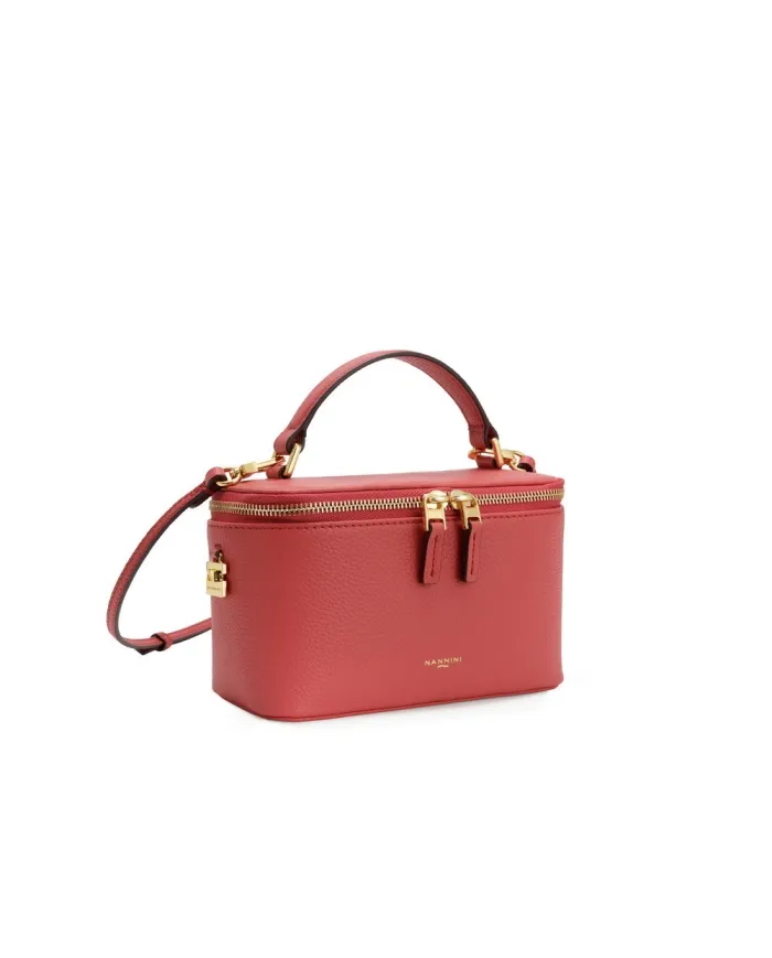Nannini Borsa piccola in pelle Junia Rosso Geranio