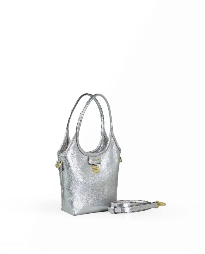 Nannini Borsa piccola bandoliera Piera Silver