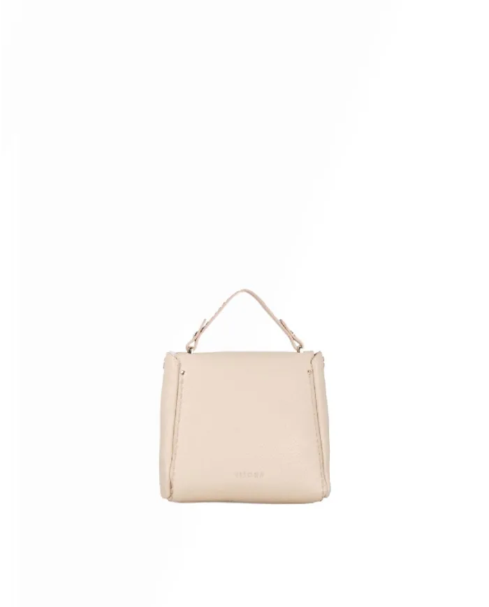 Visona Mini Bag bandoliera in Pelle  – Made in Italy Cipria