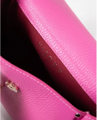 Visona Mini Bag bandoliera in Pelle  – Made in Italy Cipria