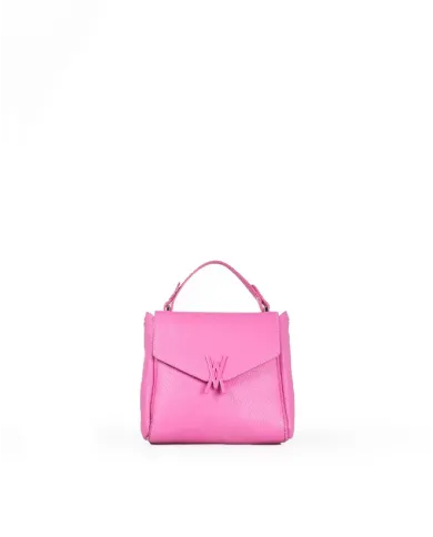 Visona Mini Bag bandoliera in Pelle  – Made in Italy Magenta