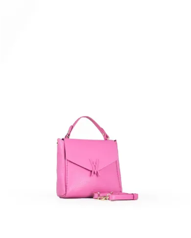 Visona Mini Bag bandoliera in Pelle  – Made in Italy Magenta