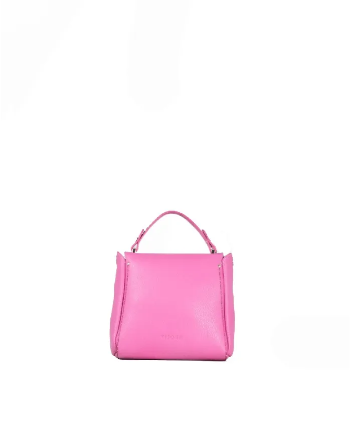 Visona Mini Bag bandoliera in Pelle  – Made in Italy Magenta