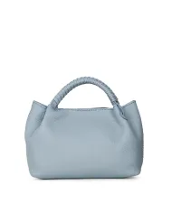 Visona Borsa a mano in pelle manico ricoperto Mia Celeste