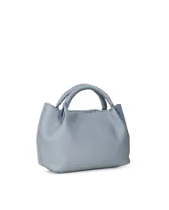 Visona Borsa a mano in pelle manico ricoperto Mia Celeste