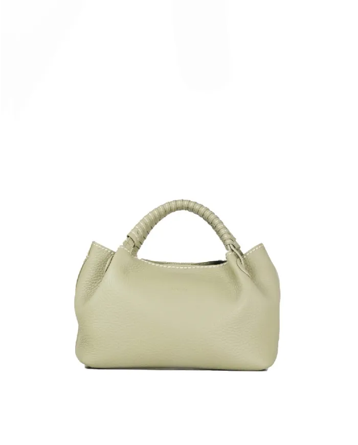 Visona Borsa a mano in pelle manico ricoperto Mia Verde chiaro