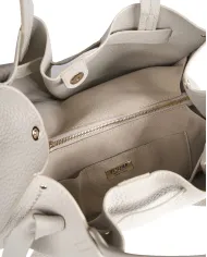 Visona Borsa a Mano in Vera Pelle Vittoria con Tracolla – Made in Italy Beige