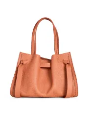 Visona Borsa a Mano in Vera Pelle Vittoria con Tracolla – Made in Italy Arancio