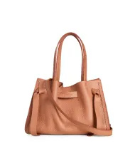Visona Borsa a Mano in Vera Pelle Vittoria con Tracolla – Made in Italy Arancio