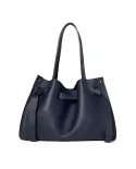 Visona Borsa a Mano in Vera Pelle Vittoria con Tracolla – Made in Italy Blu