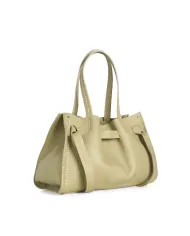 Visona Borsa a Mano in Vera Pelle Vittoria con Tracolla – Made in Italy Verde chiaro