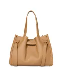 Visona Borsa a Mano in Vera Pelle Vittoria con Tracolla – Made in Italy Beige