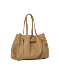 Visona Borsa a Mano in Vera Pelle Vittoria con Tracolla – Made in Italy Beige