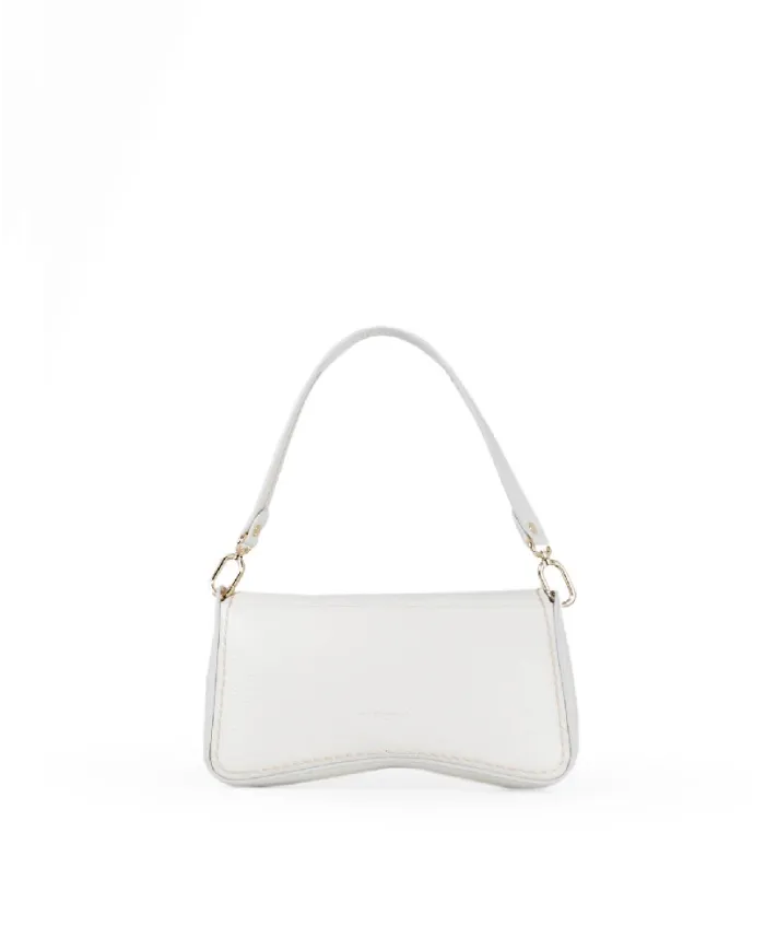 Visona Borsa a Tracolla Piccola in Pelle Morbida Mini Bag Avorio