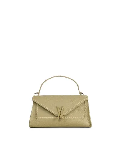 Visona Borsa donna piccola a mano in pelle Valentina Verde chiaro