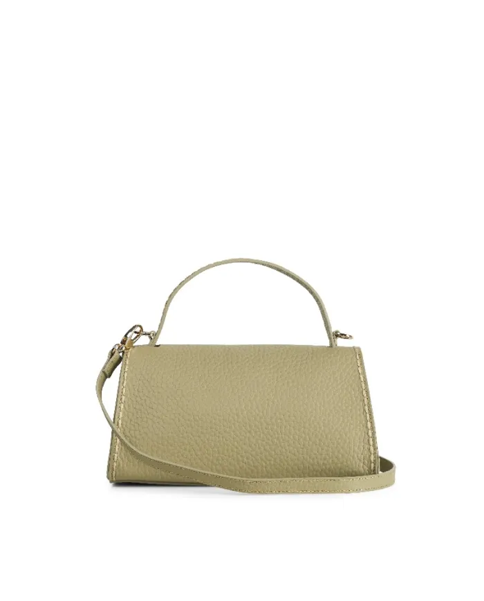 Visona Borsa donna piccola a mano in pelle Valentina Verde chiaro