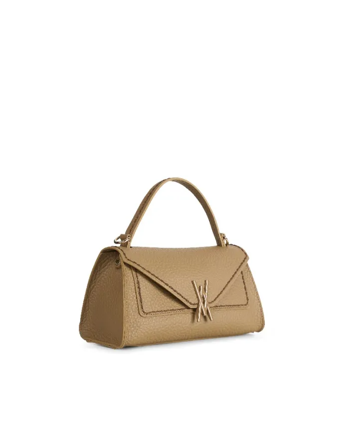 Visona Borsa donna piccola a mano in pelle Valentina Beige