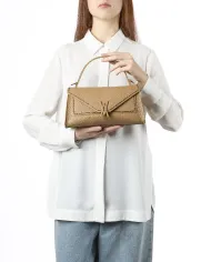 Visona Borsa donna piccola a mano in pelle Valentina Beige