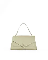 Visona Borsa donna a mano in pelle Valentina Verde chiaro