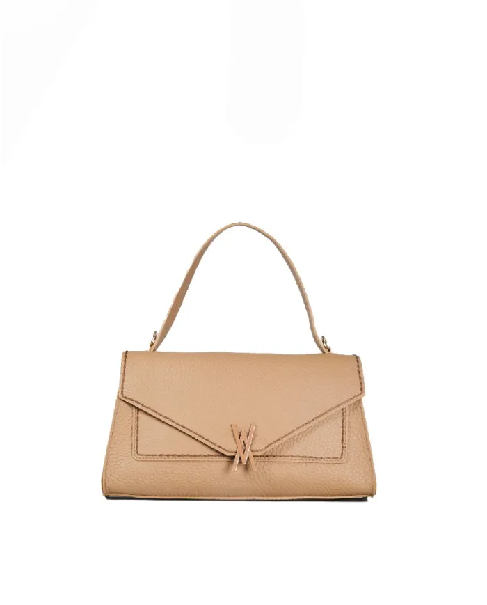 Visona Borsa donna a mano in pelle Valentina Beige