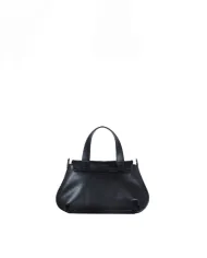 Visona Borsa a mano piccola in pelle con chiusura a serratura Perla Nero