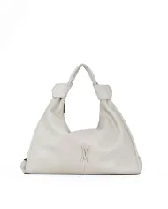Visona Borsa Sacca in Pelle Alma –  Made in Italy Grigio