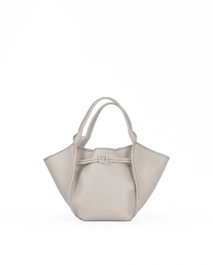 Visona Borsa a mano in pelle Vita con tracolla Beige
