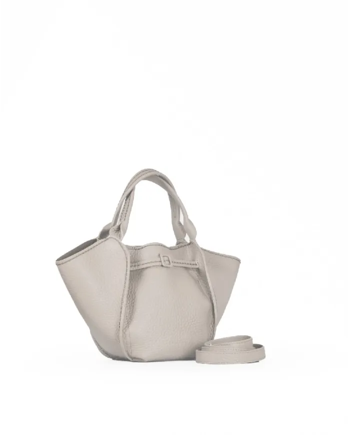 Visona Borsa a mano in pelle Vita con tracolla Beige