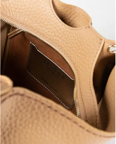 Visona Borsa a mano in pelle Vita con tracolla Beige
