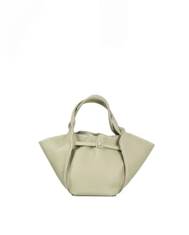 Visona Borsa a mano in pelle Vita con tracolla Verde chiaro