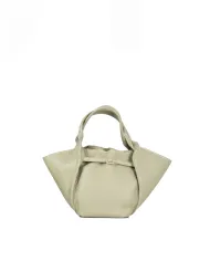 Visona Borsa a mano in pelle Vita con tracolla Verde chiaro