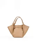 Visona Borsa a mano in pelle Vita con tracolla Beige