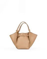 Visona Borsa a mano in pelle Vita con tracolla Beige