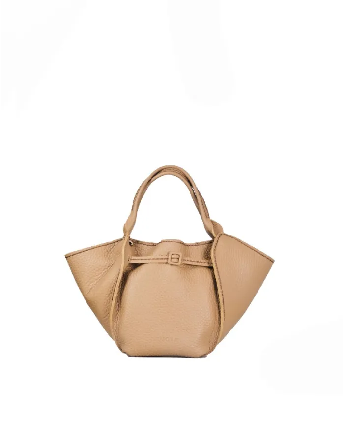 Visona Borsa a mano in pelle Vita con tracolla Beige