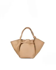 Visona Borsa a mano in pelle Vita con tracolla Beige