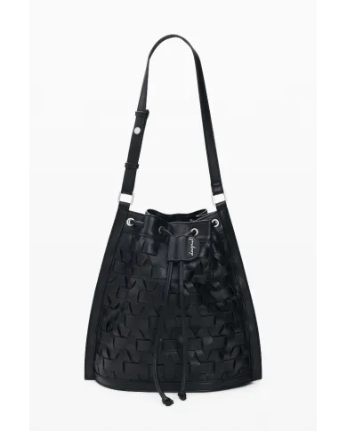 Desigual Borsa in ecopelle Intrecciata – Tracolla e Zainetto 2 in 1 Nero