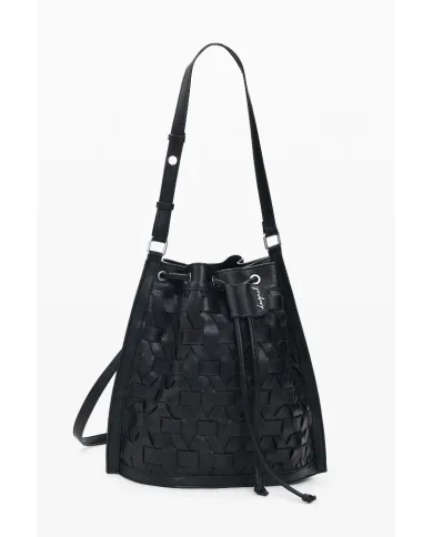 Desigual Borsa in ecopelle Intrecciata – Tracolla e Zainetto 2 in 1 Nero