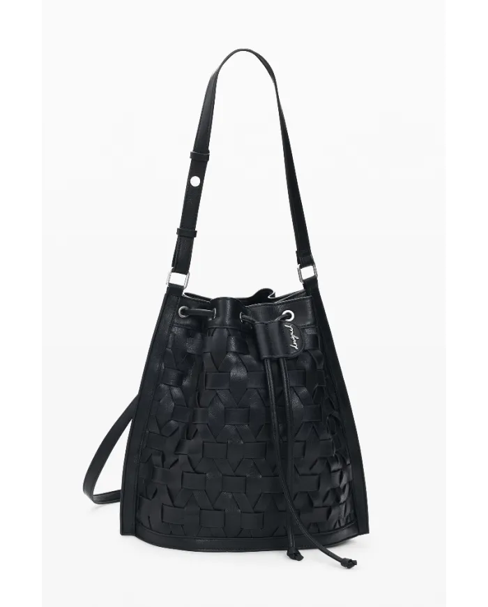 Desigual Borsa in ecopelle Intrecciata – Tracolla e Zainetto 2 in 1 Nero