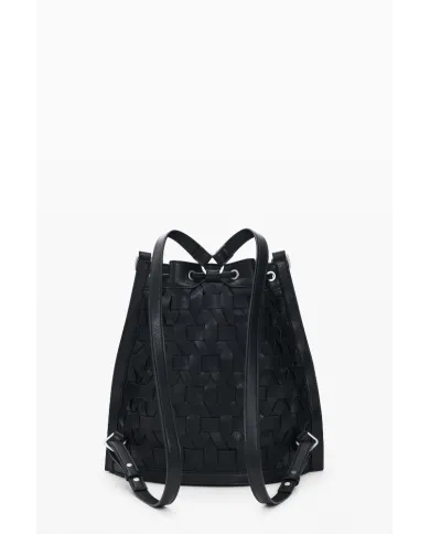 Desigual Borsa in ecopelle Intrecciata – Tracolla e Zainetto 2 in 1 Nero