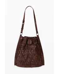 Desigual Borsa in ecopelle Intrecciata – Tracolla e Zainetto 2 in 1 Marrone
