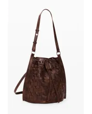 Desigual Borsa in ecopelle Intrecciata – Tracolla e Zainetto 2 in 1 Marrone