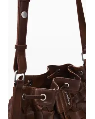 Desigual Borsa in ecopelle Intrecciata – Tracolla e Zainetto 2 in 1 Marrone