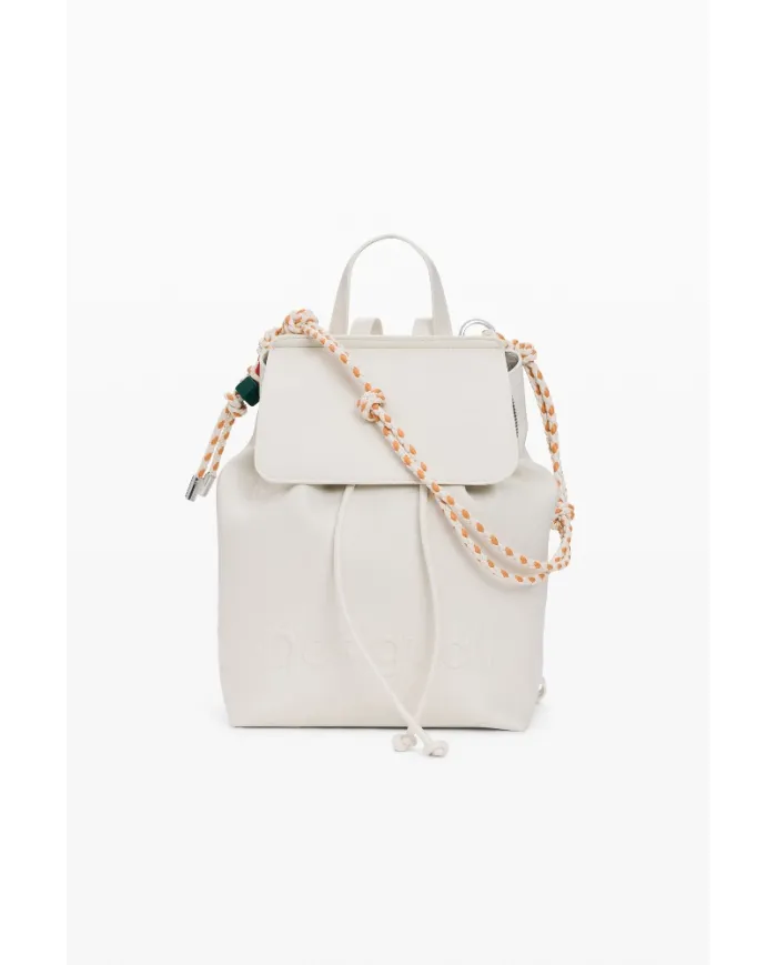 Desigual Zaino borsa con patta logato Bianco