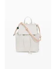 Desigual Zaino borsa con patta logato Bianco