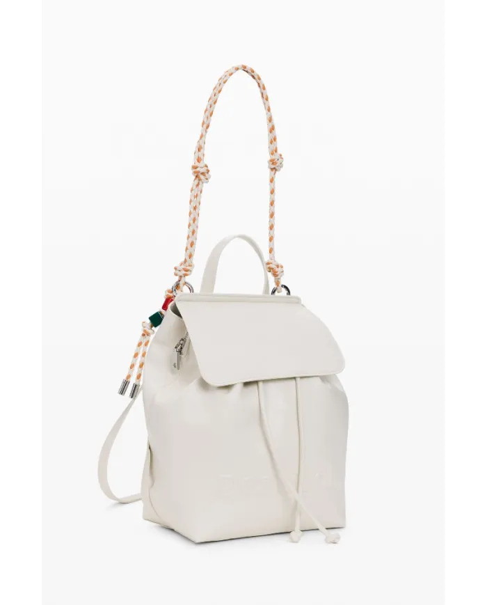 Desigual Zaino borsa con patta logato Bianco